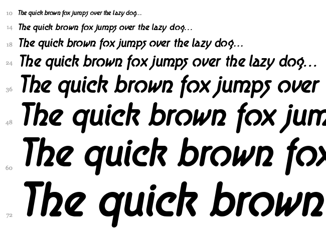 Aerolite font waterfall